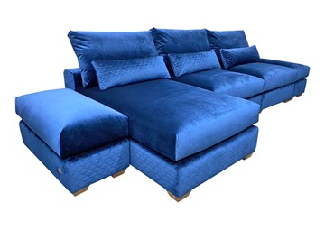 Угловой диван V-10-M ДУ (ПУФ2+Д4+ПС+ПС+ПУФ2), Memory foam в Бугульме