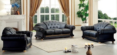 Прямой диван Versace (3-х местный) black в Нижнекамске - изображение 3