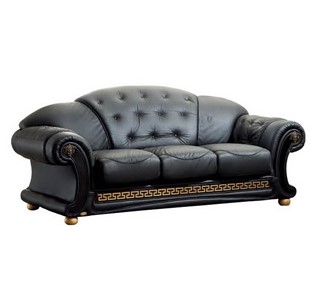 Прямой диван Versace (3-х местный) black в Набережных Челнах