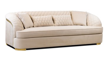 Прямой диван Бурже, с металлическим декором в Нижнекамске - предосмотр