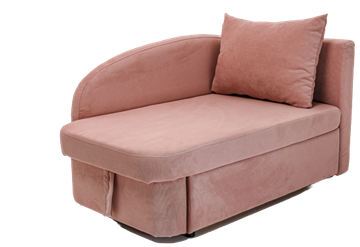 Диван-кровать правая Тедди розовый в Набережных Челнах