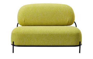 Прямой диван 2-х местный SOFA-06-02 желтый A652-21 в Бугульме