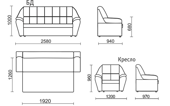 Прямой диван Блистер БД в Нижнекамске - изображение 7