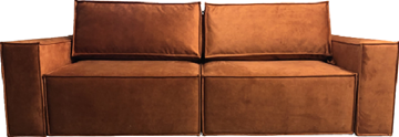 Прямой диван Лофт БЛ2-БП2 (Ремни/Еврокнижка) в Набережных Челнах