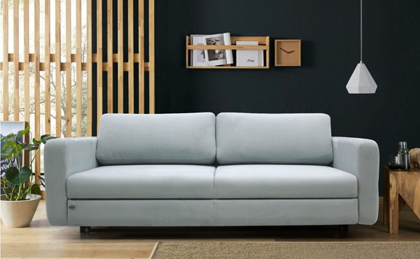 Прямой диван Марко ППУ дельфин  215х123 м6,1+м10,1+м6,1 узкие подлокотники в Нижнекамске - изображение