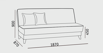 Прямой диван Наварра 2 БД в Нижнекамске - предосмотр 5