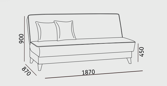 Прямой диван Наварра 2 БД в Альметьевске - изображение 5