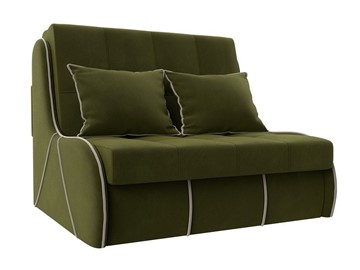 Прямой диван Риттэр 100, Зеленый/Бежевый (Микровельвет) в Набережных Челнах