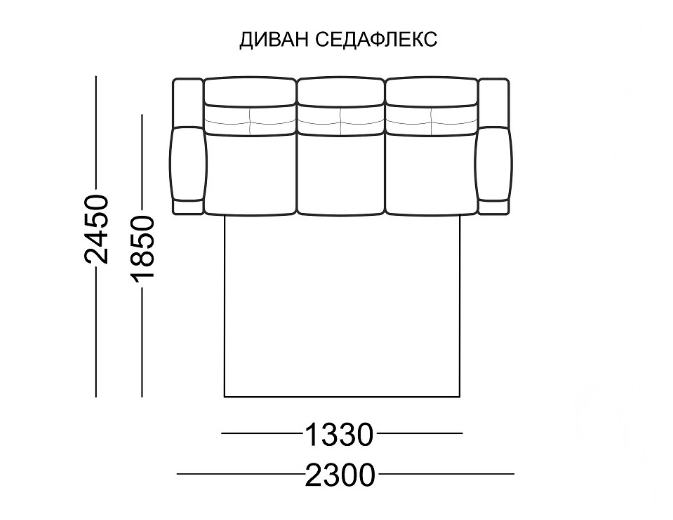 Прямой диван Рокфорд БД, седафлекс в Казани - изображение 7