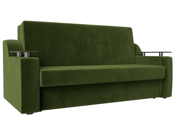 Прямой диван Сенатор Аккордеон 160, Зеленый (Микровельвет) в Альметьевске