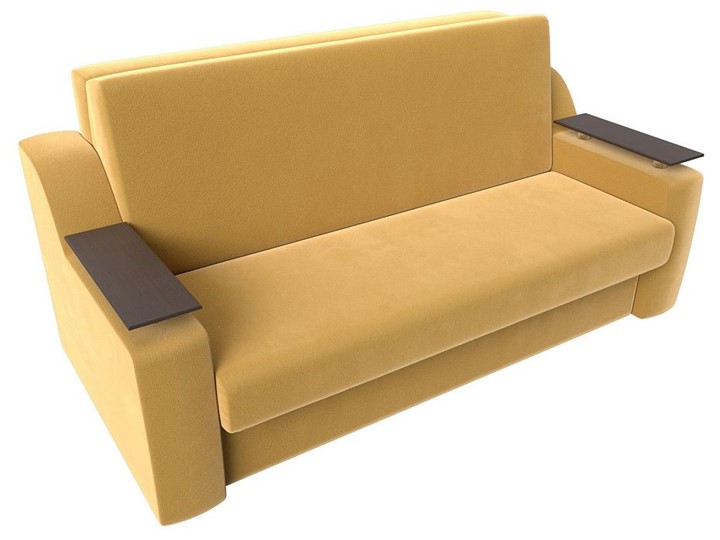 Прямой диван Сенатор Аккордеон 160, Желтый (Микровельвет) в Альметьевске - изображение 3