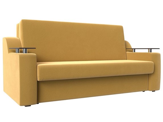 Прямой диван Сенатор Аккордеон 160, Желтый (Микровельвет) в Альметьевске - изображение