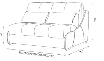 Прямой диван Токио 130 (ППУ) в Набережных Челнах - предосмотр 11