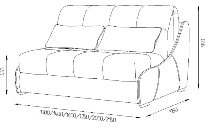 Прямой диван Токио 130 (ППУ) в Нижнекамске - изображение 11