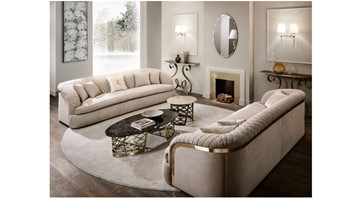 Прямой диван Бурже, с металлическим декором в Нижнекамске - предосмотр 1