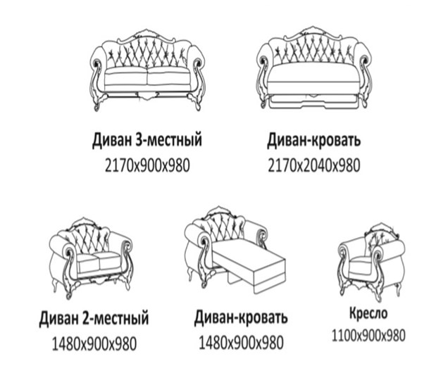 Малый диван Лувр X, ДМ2 в Нижнекамске - изображение 2