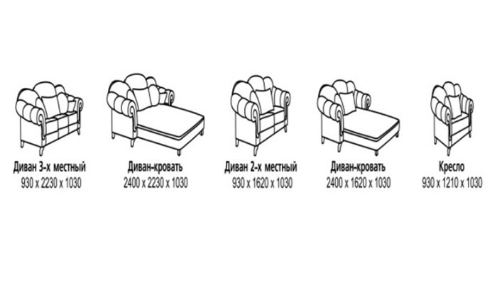 Малый диван Лувр, МД2 в Альметьевске - изображение 3