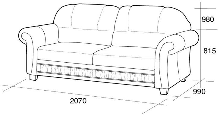 Прямой диван София 3Т в Набережных Челнах - изображение 4