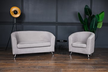 Комплект мебели Брамс  цвет бежевый диван 2Д + кресло в Нижнекамске