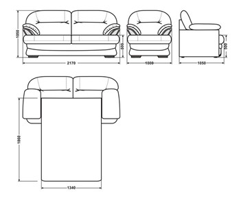 Прямой диван Квин 6 БД и 1 кресло в Нижнекамске - предосмотр 5