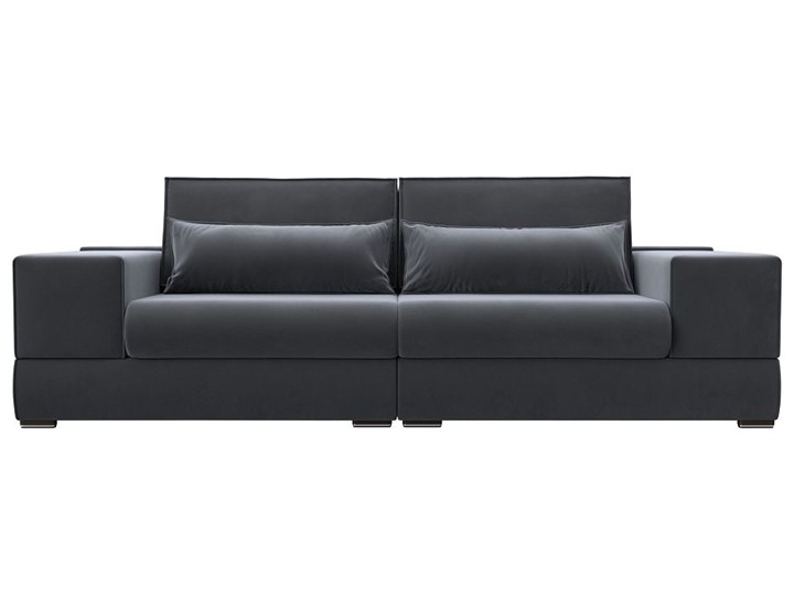 Прямой диван Лига-037, Серый (велюр) в Альметьевске - изображение 8