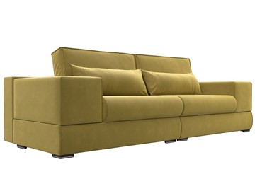 Прямой диван Лига-037, Желтый (Микровельвет) в Набережных Челнах
