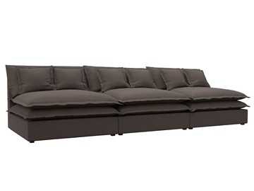 Прямой диван Лига-040 Лонг, Амур коричневый (Рогожка) в Набережных Челнах