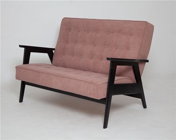 Прямой диван Ретро, двухместный (венге / RS 12 - розовый) в Альметьевске