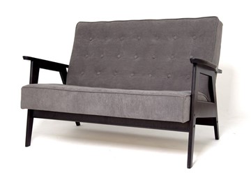 Прямой диван Ретро, двухместный (венге / RS 15 - темно-серый) в Альметьевске - предосмотр