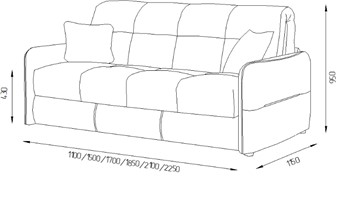 Прямой диван Токио 2 150 (НПБ) в Набережных Челнах - предосмотр 6