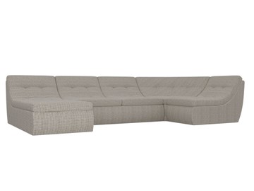 Модульный П-образный диван Холидей, Корфу 02 (рогожка) в Альметьевске