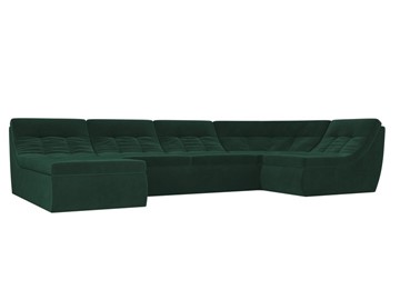 Модульный раскладной диван Холидей, Зеленый (велюр) в Нижнекамске