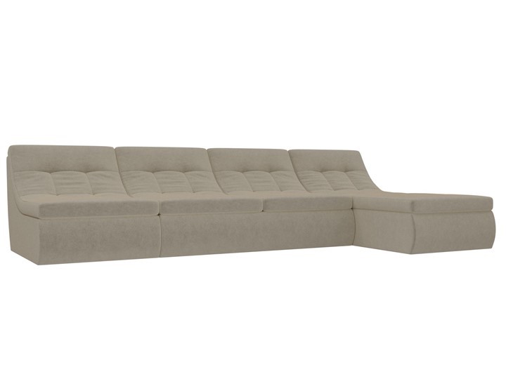 Большой модульный диван Холидей, Бежевый (микровельвет) в Альметьевске - изображение