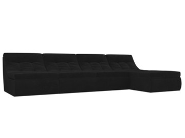 Модульный угловой диван Холидей, Черный (велюр) в Альметьевске