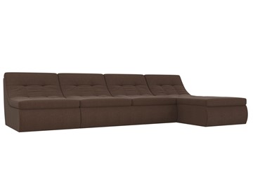 Большой модульный диван Холидей, Коричневый (рогожка) в Нижнекамске