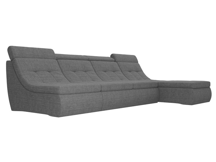 Модульный раскладной диван Холидей люкс, Серый (рогожка) в Нижнекамске - изображение 4