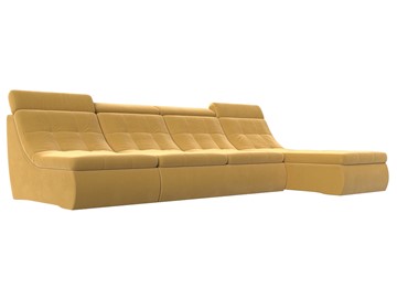 Модульный раскладной диван Холидей люкс, Желтый (микровельвет) в Альметьевске