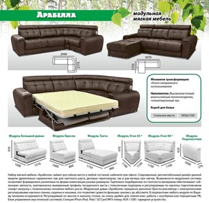 Модульный диван Арабелла в Нижнекамске - предосмотр 5