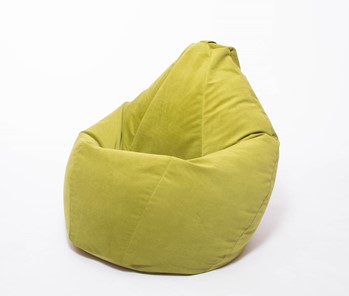 Кресло-мешок Груша малое, велюр однотон, травянное в Казани