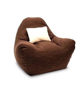 Бескаркасное кресло Эдем, рогожка орион, коричневый в Набережных Челнах