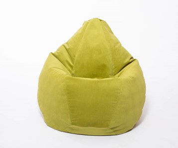 Кресло-мешок Груша малое, велюр однотон, травянное в Набережных Челнах - предосмотр 1