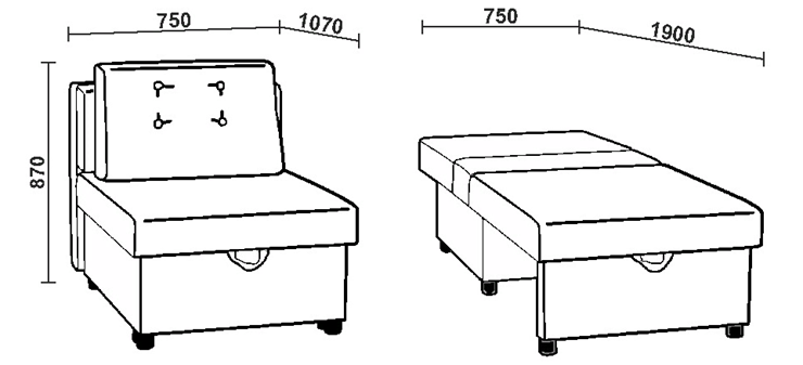 Кресло раскладное НЕО 61М в Нижнекамске - изображение 2