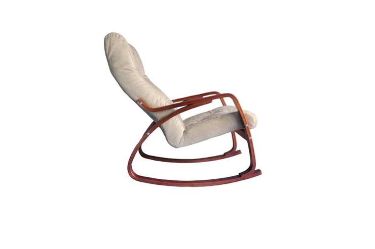 Кресло-качалка Гранд, замша крем в Набережных Челнах - изображение 1