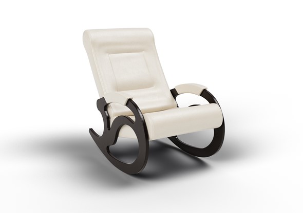 Кресло-качалка Вилла, экокожа крем 11-К-КР в Нижнекамске - изображение