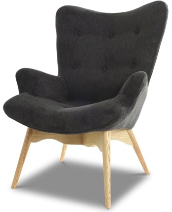 Кресло 917  графит, HE492-10 /ноги ясень-01 в Альметьевске - изображение