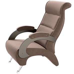 Кресло Деметрио 9Д (каркас венге, м/э коричневый) в Набережных Челнах