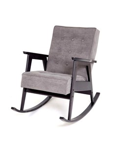 Кресло-качалка Ретро (венге / RS 15 - темно-серый) в Нижнекамске