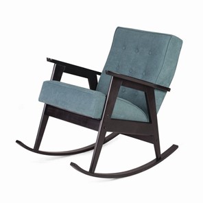Кресло-качалка Ретро (венге / RS 29 - бирюзовый) в Нижнекамске