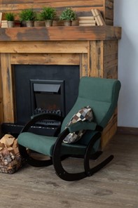 Кресло-качалка в гостиную Корсика, ткань Amigo Green 34-Т-AG в Нижнекамске - предосмотр 7