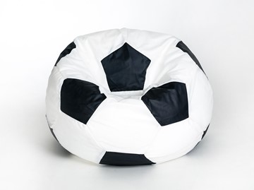 Кресло-мешок Мяч большой, бело-черный в Набережных Челнах